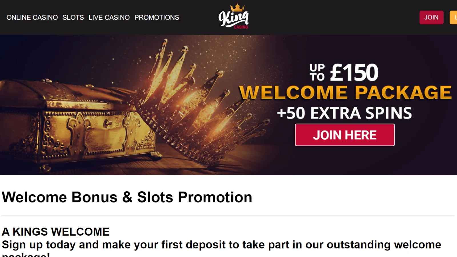 Welcome Bonus: Up to £150 Welcome Package + King Casino 50 Free Spins king casino 50 free spins
