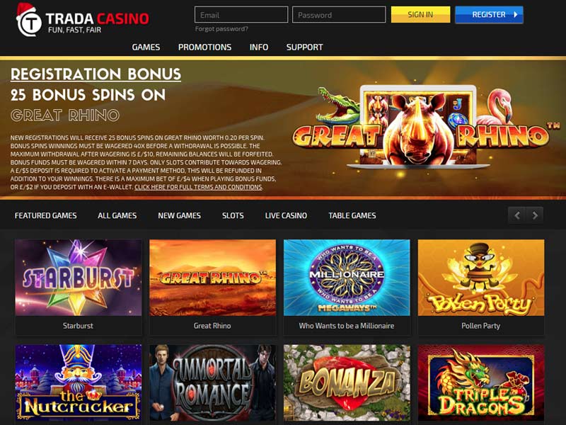Trada Casino Main Page Trada Casino Main Page